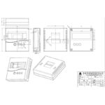 جعبه برد پلاستیکی وارداتی با پنل LCD سایز 86x86x26mm - Image 7