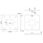جعبه برد پلاستیکی کارت خوان و اکسس کنترل وارداتی مدل ABC900-A1 سایز 86x86x22mm - Image 4