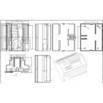 جعبه ریلی Rail Box سفید وارداتی سایز 107x88x59mm مدل PLC017 - Image 5