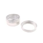 قوطی فلزی نقره ای با درب شیشه ای 30ml سایز 52x20mm - Image 2