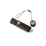 چراغ قوه پلیسی زوم دار با چراغ بغل مدل USB - Image 3