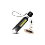 چراغ قوه پلیسی زوم دار با چراغ بغل مدل USB - Image 4
