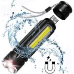 چراغ قوه پلیسی زوم دار با چراغ بغل مدل USB - Image 6