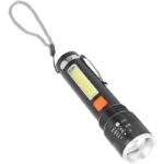 چراغ قوه پلیسی زوم دار P50 مدل XA-P11 با چراغ بغل COB دو حالته - Image 9