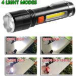 چراغ قوه پلیسی زوم دار P50 مدل XA-P11 با چراغ بغل COB دو حالته - Image 11