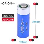 باتری ریموتی آلکالاین 12 ولت سایز 23A مارک ORION ورق 5تایی - Image 4