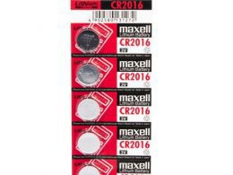 باتری سکه ای 3 ولت CR2016 ورق 5 تایی مارک Maxell
