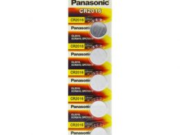 باتری سکه ای 3 ولت CR2016 ورق 5 تایی مارک Panasonic
