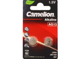 باتری سکه ای آلکالاین AG13 ورق 2 تایی مارک Camelion