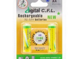 باتری قلمی قابل شارژ 1100mAh دوتایی مارک DIGITAL C.F.L