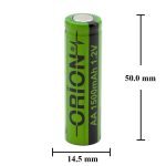 باتری قلمی قابل شارژ 1500mAh سرتخت مارک ORION - Image 5