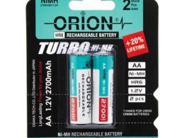 باتری قلمی قابل شارژ 2700mAh دوتایی مارک ORION