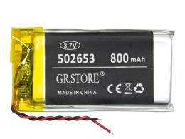 باتری لیتیوم پلیمر 3.7v ظرفیت 800mAh مارک GR.STORE کد 502653