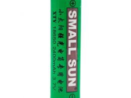 باتری لیتیوم یون 3.7v سایز 18650 2400mAh چیپ دار مارک Small Sun