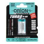 باتری نیم قلمی قابل شارژ 1000mAh دوتایی مارک ORION