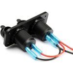 شارژر USB خودرویی روپنلی دوبل فندکی و دو خروجی فست شارژ QC3.0 با ON/OFF لمسی - Image 2