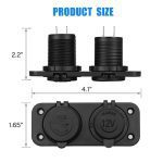 شارژر USB خودرویی روپنلی دوبل فندکی و دو خروجی فست شارژ QC3.0 با ON/OFF لمسی - Image 3