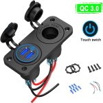 شارژر USB خودرویی روپنلی دوبل فندکی و دو خروجی فست شارژ QC3.0 با ON/OFF لمسی - Image 6