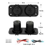 شارژر USB خودرویی روپنلی دوبل فندکی و دو خروجی فست شارژ QC3.0 با ON/OFF لمسی - Image 9
