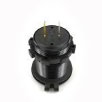 شارژر USB خودرویی روپنلی گرد قرمز دو خروجی فست شارژ QC3.0 با نشانگر ولتاژ - Image 4