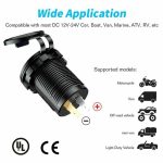 شارژر USB خودرویی روپنلی گرد قرمز دو خروجی فست شارژ QC3.0 با نشانگر ولتاژ - Image 8