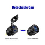 شارژر USB خودرویی روپنلی گرد قرمز دو خروجی فست شارژ QC3.0 با نشانگر ولتاژ - Image 17