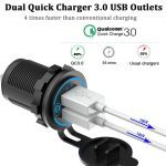 شارژر USB خودرویی روپنلی گرد قرمز دو خروجی فست شارژ QC3.0 با ON/OFF لمسی و فیوز بین راهی - Image 13
