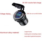 شارژر USB خودرویی روپنلی گرد قرمز دو خروجی فست شارژ QC3.0 با نمایشگر ولتاژ و کلید ON/OFF - Image 7