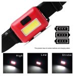 چراغ پیشانی 10W COB باتری نیم قلمی - Image 4