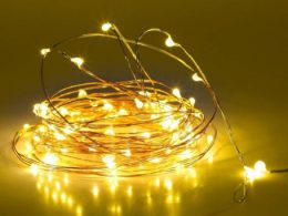 ریسه LED مفتولی سفید آفتابی سه متری مدل باتری قلمی