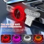 اتمسفر لایت خودرو USB LED آبی - Image 9