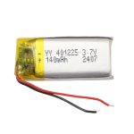 باتری لیتیوم پلیمر 3.7v ظرفیت 140mAh کد 401225 - Image 2