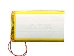 باتری لیتیوم پلیمر 3.7v ظرفیت 8000mAh کد 9060100