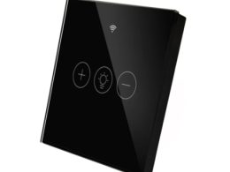 دیمر هوشمند لمسی TUYA مشکی با قابلیت کنترل از طریق WiFi