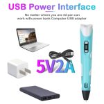 قلم 3 بعدی 3D نسل دوم مدل USB دارای نمایشگر - Image 7