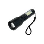 چراغ قوه پلیسی زوم دار با چراغ بغل LED سفید+قرمز - Image 4