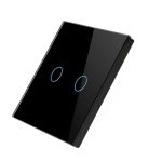 کلید دو پل لمسی ریموتی RF433 مشکی - Image 2