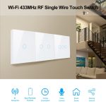 کلید دو پل لمسی ریموتی RF433 مشکی - Image 4