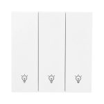 کلید سه پل هوشمند پیانویی TUYA سفید با قابلیت کنترل از طریق WiFi مدل DH-313 - Image 4