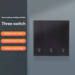 کلید سه پل هوشمند پیانویی TUYA مشکی با قابلیت کنترل از طریق WiFi مدل DH-313 - Image 4