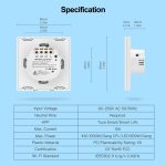 کلید تک پل هوشمند لمسی TUYA سفید با قابلیت کنترل از طریق WiFi و RF - Image 5