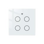 کلید چهار پل هوشمند لمسی TUYA سفید با قابلیت کنترل از طریق WiFi و RF - Image 2