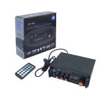 آمپلی فایر بلوتوثی دوبل 600RMS استریو با دو ورودی میکروفن مدل BT-296 - Image 2