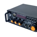 آمپلی فایر بلوتوثی دوبل 600RMS استریو با دو ورودی میکروفن مدل BT-296 - Image 4