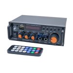 آمپلی فایر بلوتوثی دوبل 600RMS استریو با دو ورودی میکروفن مدل BT-296 - Image 6