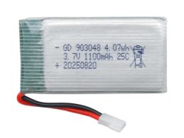 باتری لیتیوم پلیمر 3.7v ظرفیت 1100mAh تک سل 25c کد 903048