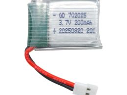 باتری لیتیوم پلیمر 3.7v ظرفیت 200mAh تک سل 20c کد 702025