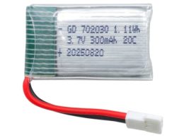باتری لیتیوم پلیمر 3.7v ظرفیت 300mAh تک سل 20c کد 702030