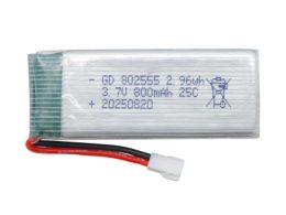 باتری لیتیوم پلیمر 3.7v ظرفیت 800mAh تک سل 25c کد 802555