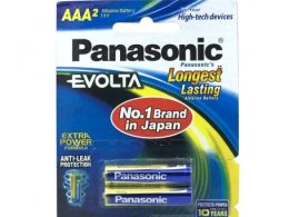 باتری نیم قلمی آلکالاین Evolta دو تایی مارک Panasonic